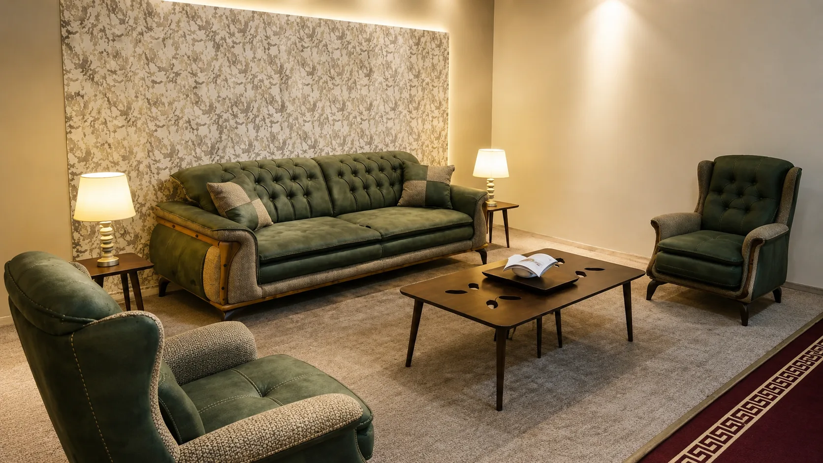 Green Upholstered Living Room Collection